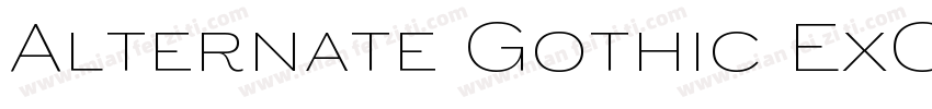 Alternate Gothic ExCond ATF Black R字体转换